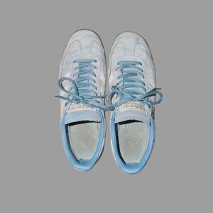 adidas Light Blue and White Suede Spezial Sneakers